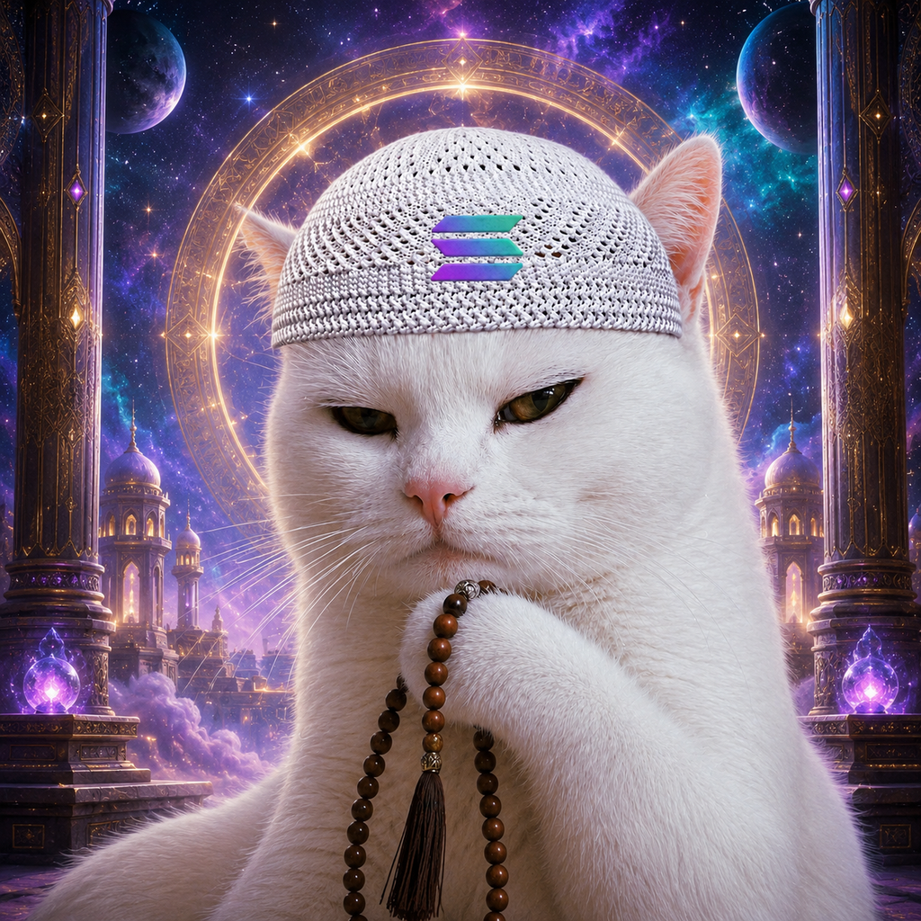 Halal Cat cosmic portrait