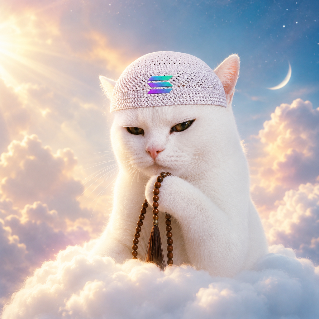 Halal Cat in clouds