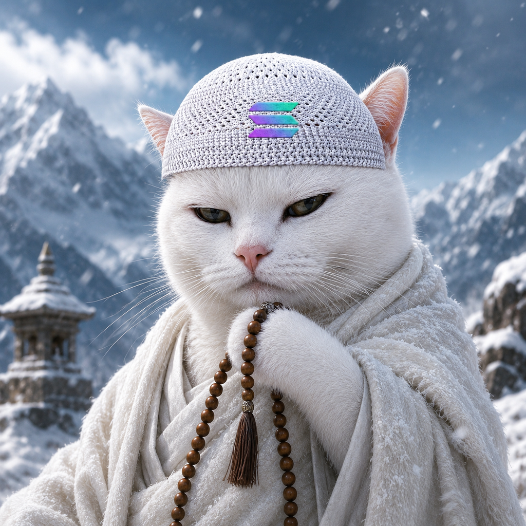 Halal Cat snowy mountains